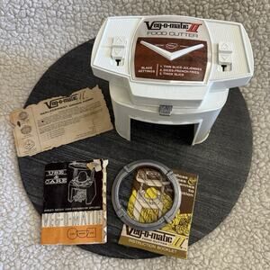 Veg-O-Matic Food Preparer Popeil Brothers Vintage 1969 Original Box & Documents